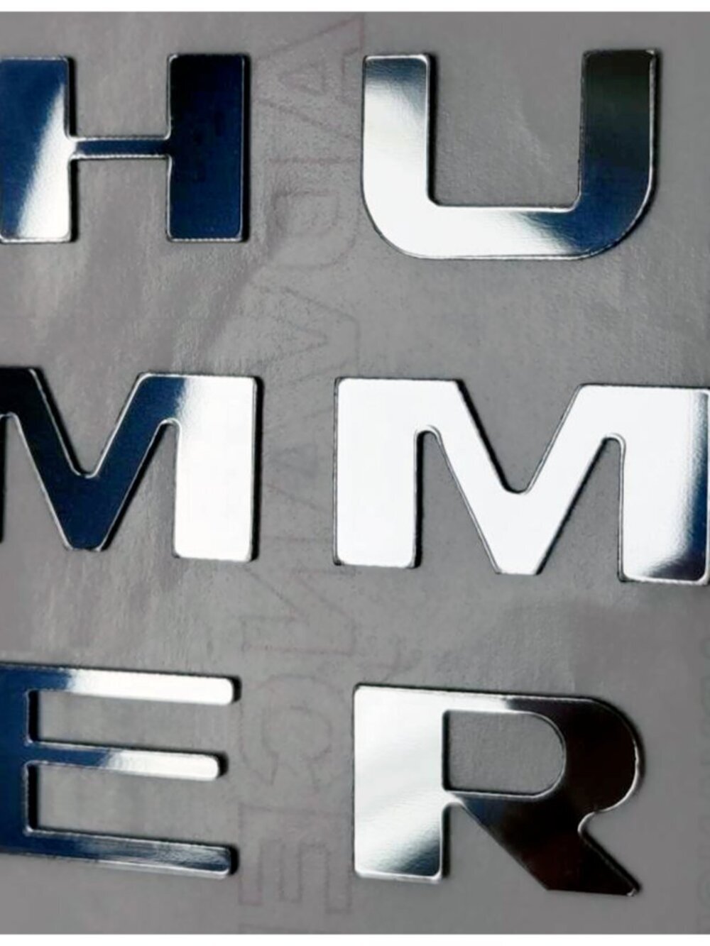 Chrome Front Bumper Letters for Hummer H3 ABS Plastic Inserts